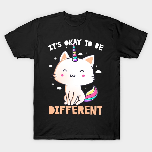 It's Okay To Be Different Cute Unicorn Gift T-Shirt by eduely